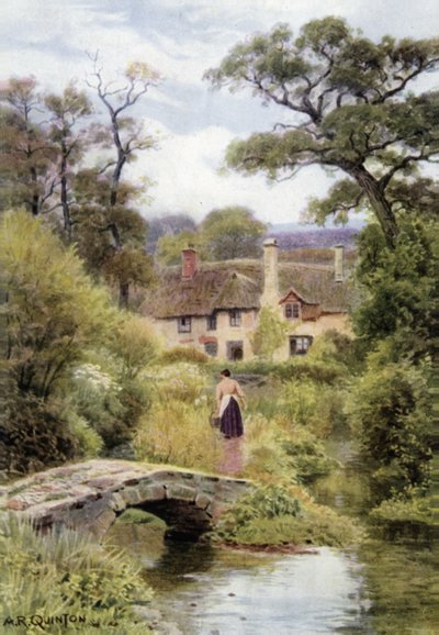 ポーロック、サマセットの近くの歩道橋 作： Alfred Robert Quinton